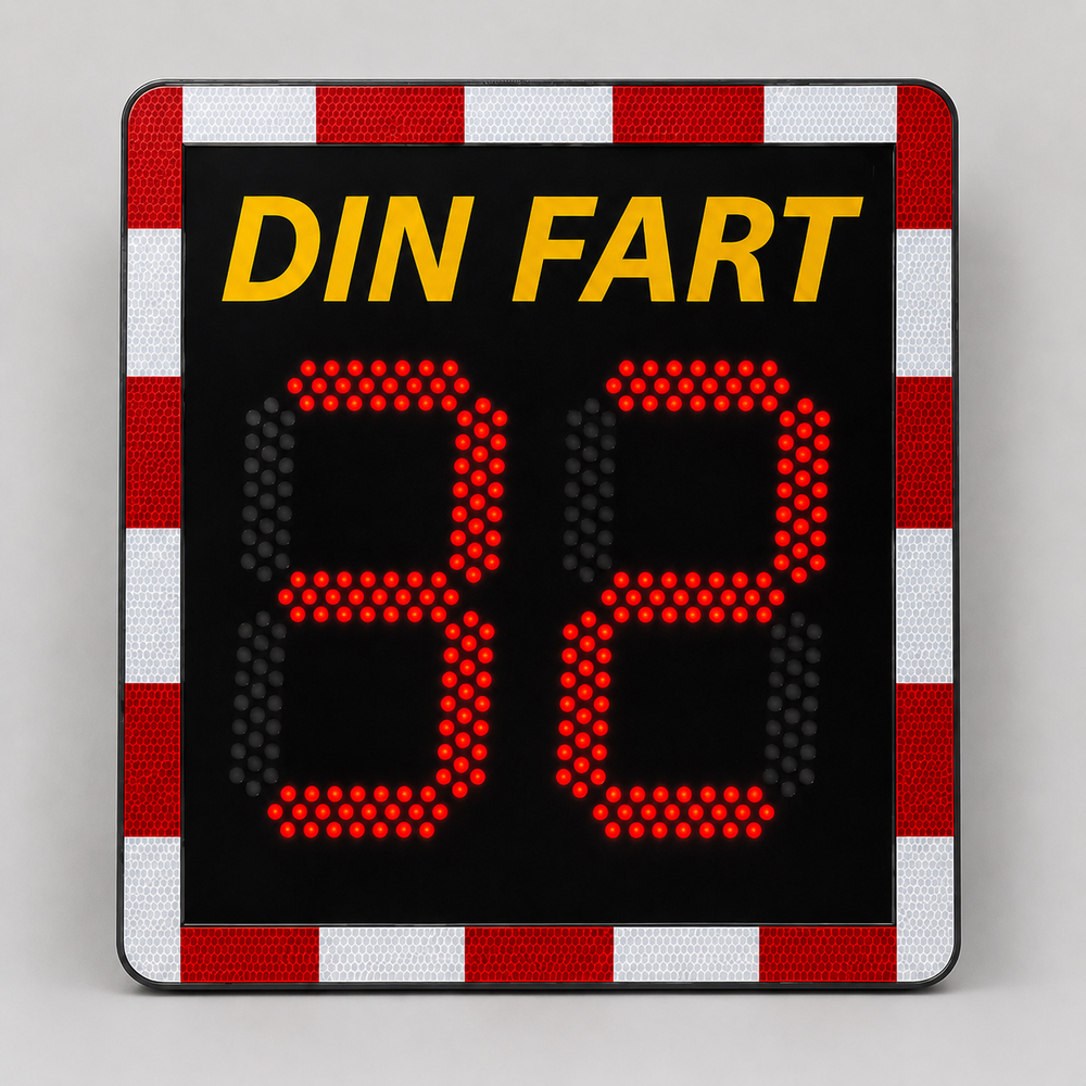 Din fart-skylt Viasis Lite med trafikräkning  - VIA LITE