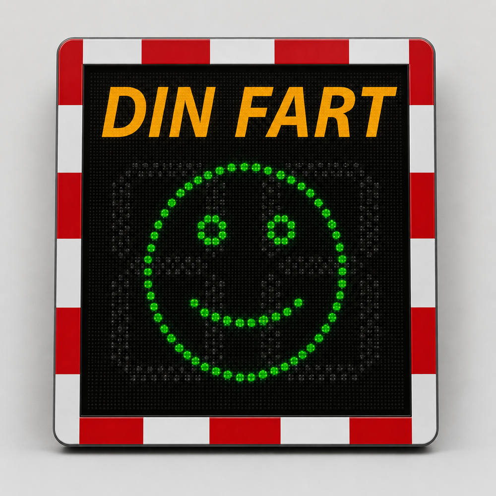 Din fart-skylt Viasis Lite med trafikräkning  - VIA LITE