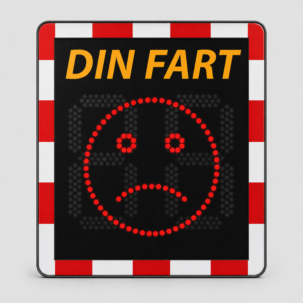 Din fart-skylt Viasis Lite med trafikräkning  - VIA LITE