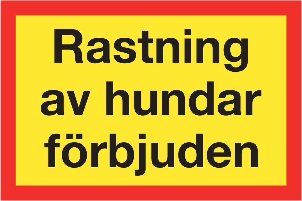 10-628 Skylt - Rastning av hundar förbjuden - 10516
