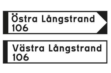 Gatunamn I-Profil svarteloxerad, Flaggskylt - Q4-WEB