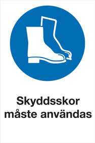 Påbudsskylt Skyddsskor måste användas - 10535