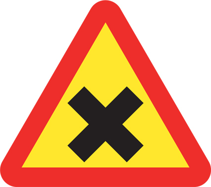 A28 Varning för vägkorsning  - A28