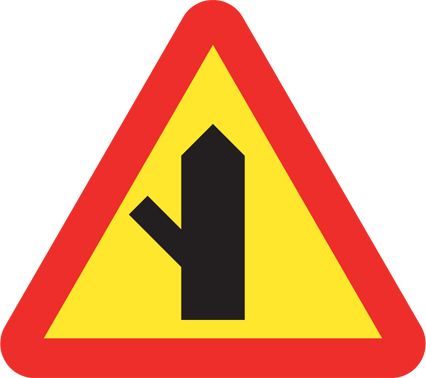 A29-12 Varning för vägkorsning där trafikanter på anslutande väg har väjningsplikt eller stopplikt - A29-12