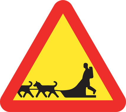 A32-2 Varning för fordon med förspänt dragdjur (hundspann) - A32-2