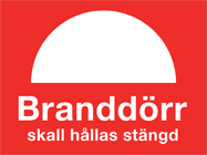 Brandskylt Branddörr ska hållas stängd 200x150mm  - 10632