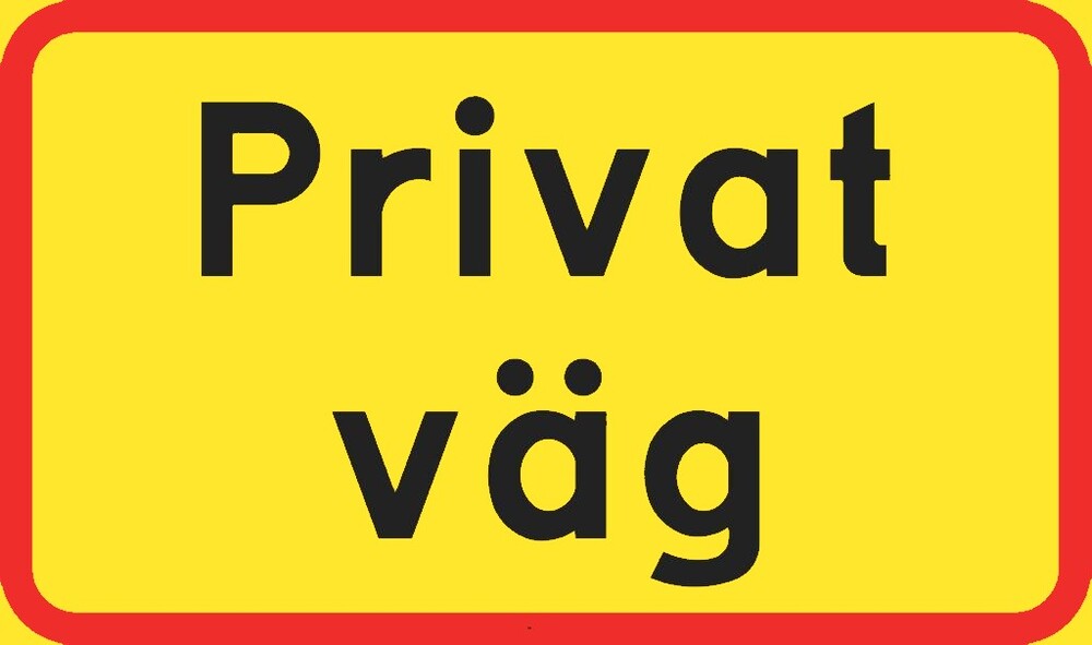 Skylt - Privat väg - TC-T73-500X300