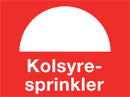 Brandskylt Kolsyresprinkler 300x200mm - 10672