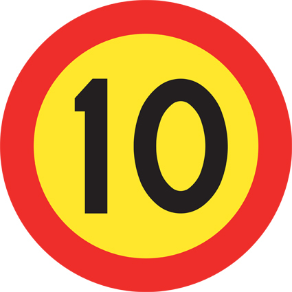 C31-1 Hastighetsbegränsning 10 km/h - C31-1