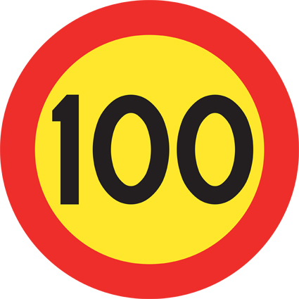 C31-10 Hastighetsbegränsning 100 km/h - C31-10