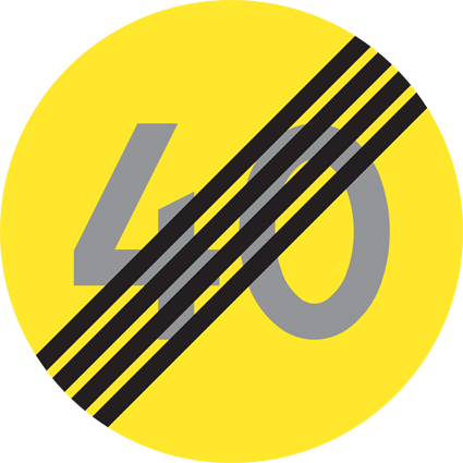 C32-4 Tillfällig hastighetsbegränsning upphör 40 km/h - C32-4