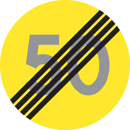 C32-5 Tillfällig hastighetsbegränsning upphör 50 km/h - C32-5