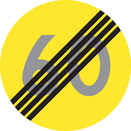 C32-6 Tillfällig hastighetsbegränsning upphör 60 km/h - C32-6