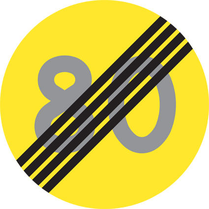 C32-8 Tillfällig hastighetsbegränsning upphör 80 km/h - C32-8