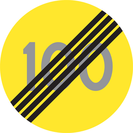 C32-10 Tillfällig hastighetsbegränsning upphör 100 km/h - C32-10