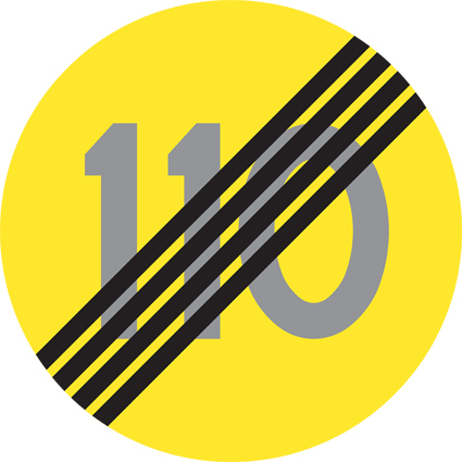 C32-11 Tillfällig hastighetsbegränsning upphör 110 km/h - C32-11