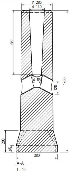 Fundament Gul 1300mm - L002920