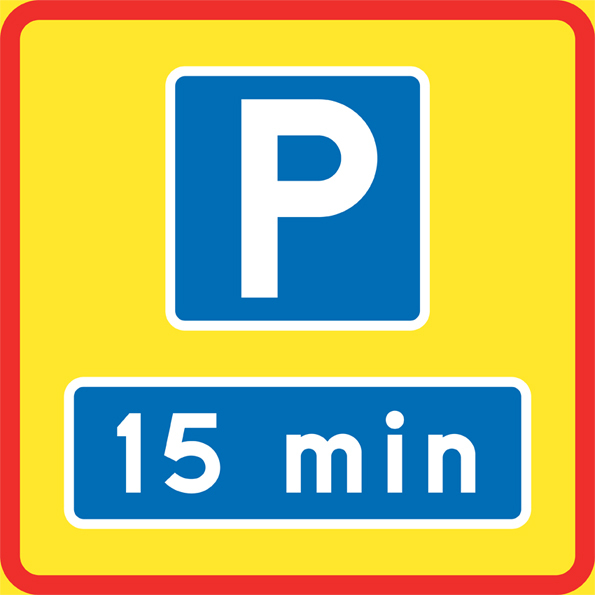 E20-16 Områdesmärke Parkeringsregler - E20-16