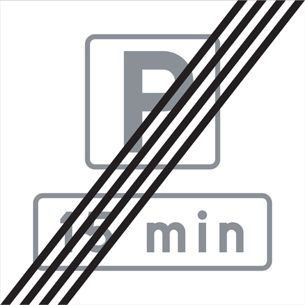 E21-16 Slut på område Parkeringsregler - E21-16