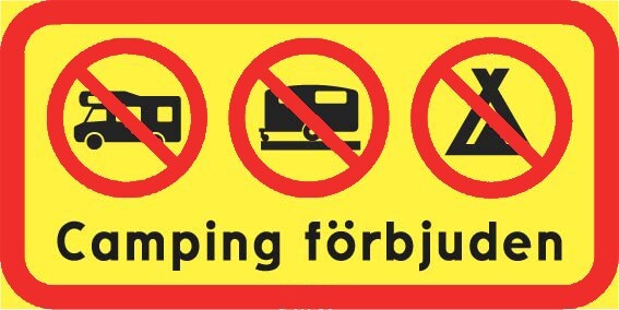 Camping förbjuden - T74-1