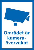 10-750A Området är kameraövervakat 200x300mm KVL - 10736-1