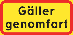 Gäller genomfart - TC-50
