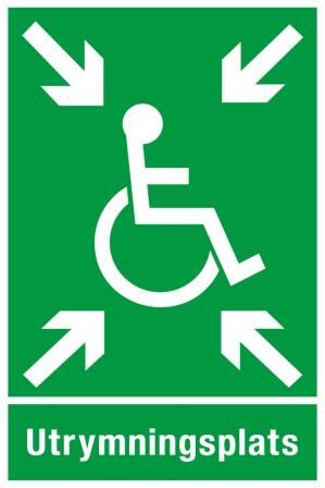 Nödskylt Utrymningsplats 150x200mm - 10739-2