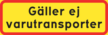 Gäller ej varutransporter - TC-62