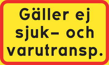 Gäller ej sjuk- och varutransport - TC-61