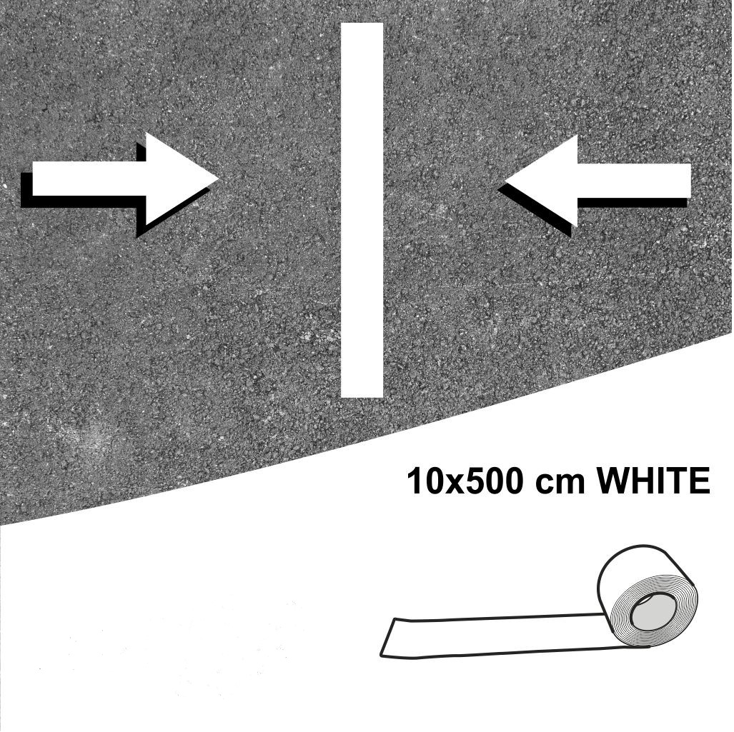 Vägmarkering vit linje 5000x100mm  - L201264