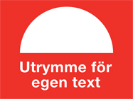 Brandskylt Egen text 300x200mm 