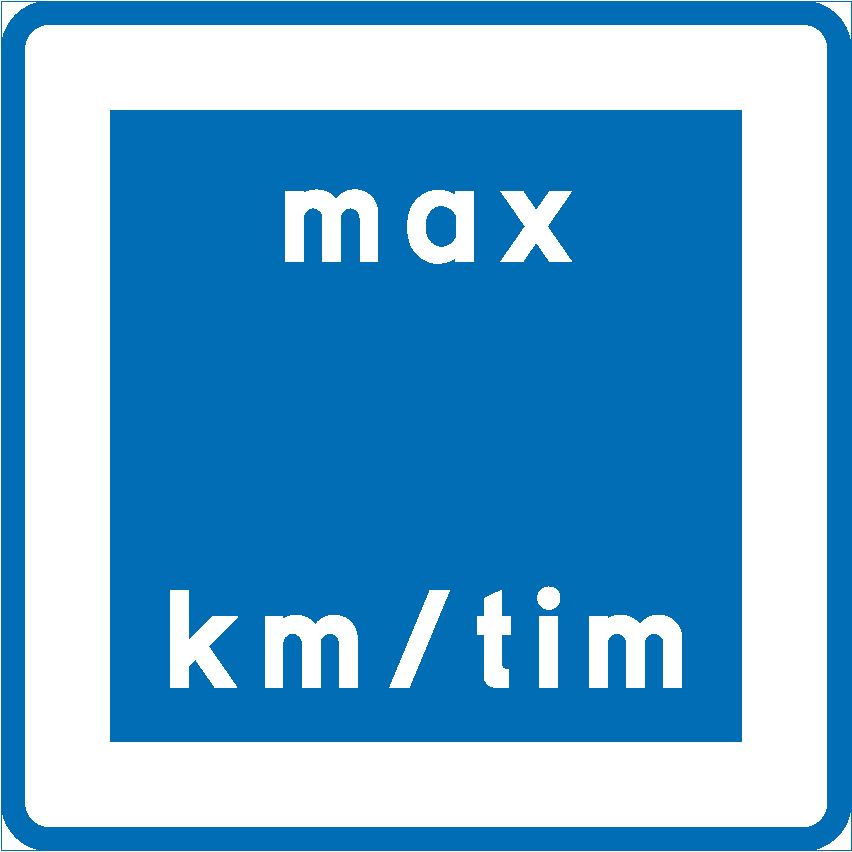 E11 Rekommenderad hastighet max XX km/tim KVRL RA1