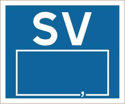 SV Dekal Blå/Vit 120x100