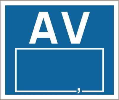 AV Dekal Blå/Vit 120x100