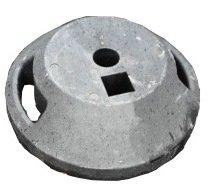 Stolpfot i svart gummi  60mm 25kg - 10414