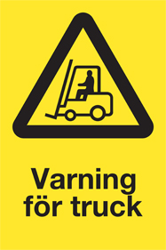 Varningsskylt Varning för truck - 10443