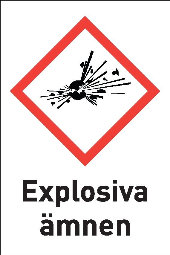 Varningsskylt Explosiva ämnen - 10446