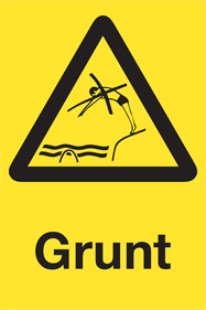 Varningsskylt Grunt - 10447