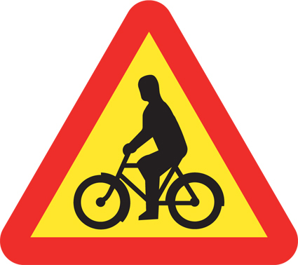 A16 Varning för cyklande och moped - A16