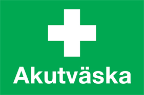 Nödskylt Akutväska 200x150mm - 10554