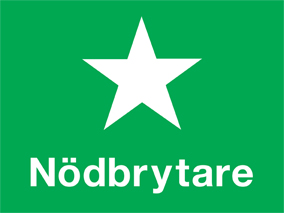Nödskylt Nödbrytare 200x150mm - 10560