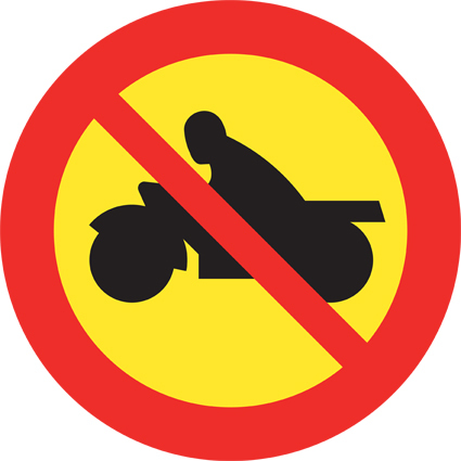 C5 Förbud mot trafik med motorcykel och moped klass I - C5