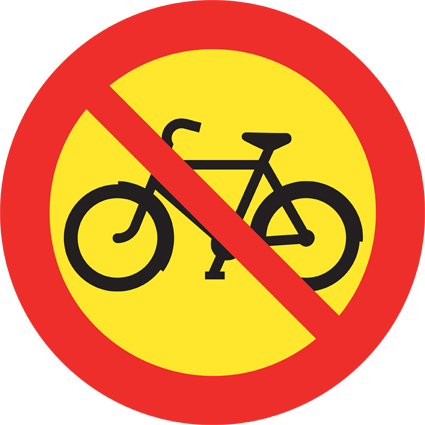 C10 Förbud mot trafik med cykel och moped klass II - C10