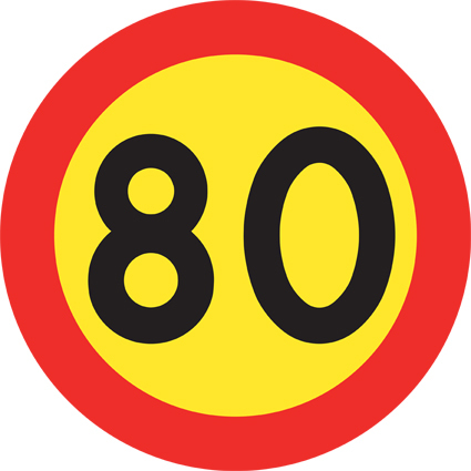 C31-8 Hastighetsbegränsning 80 km/h - C31-8