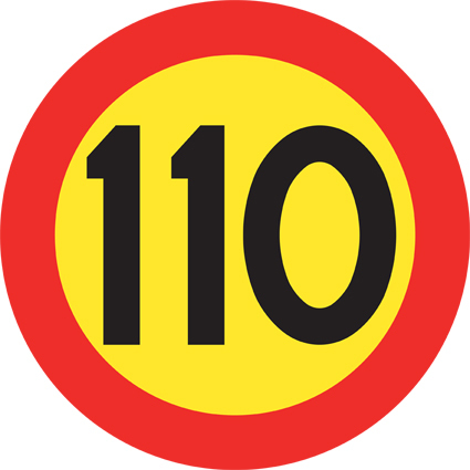 C31-11 Hastighetsbegränsning 110 km/h - C31-11