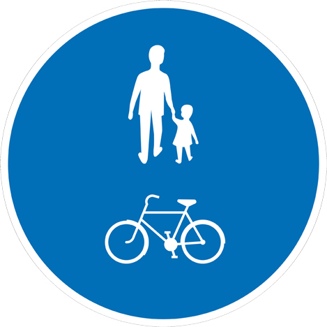 D6 Påbjuden gång- och cykelbana - D6