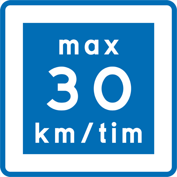 E11-3 Rekommenderad lägre hastighet max 30 km/h - E11-3