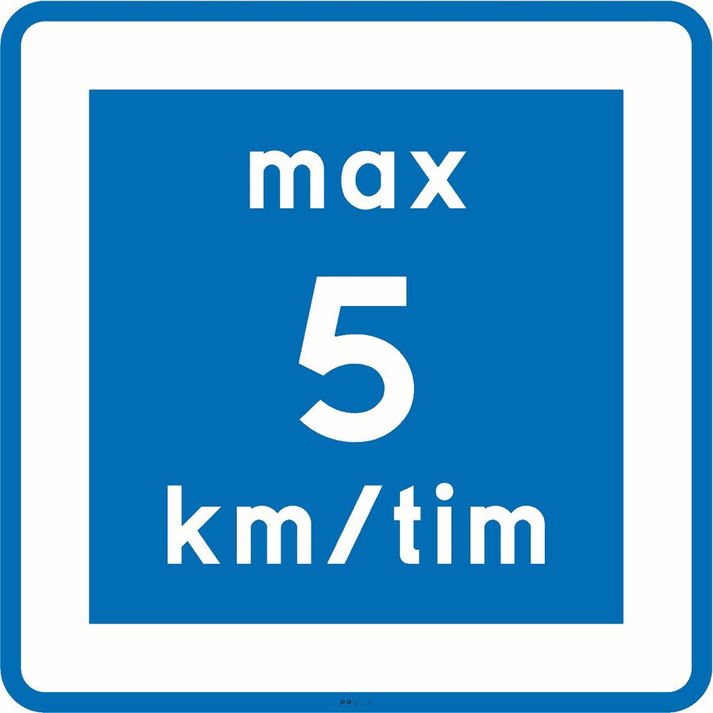 E11-05 Rekommenderad lägre hastighet max 5 km/h - E11-05