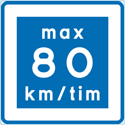 E11-8 Rekommenderad lägre hastighet max 80 km/h - E11-8