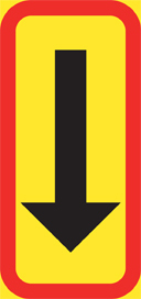 T11-8 Utsträckning enkelpil ner - T11-8